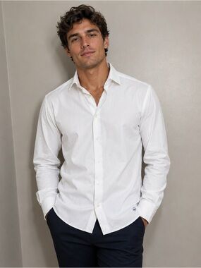 Peter Millar White Button Up‎ Long Sleeve Mens Large